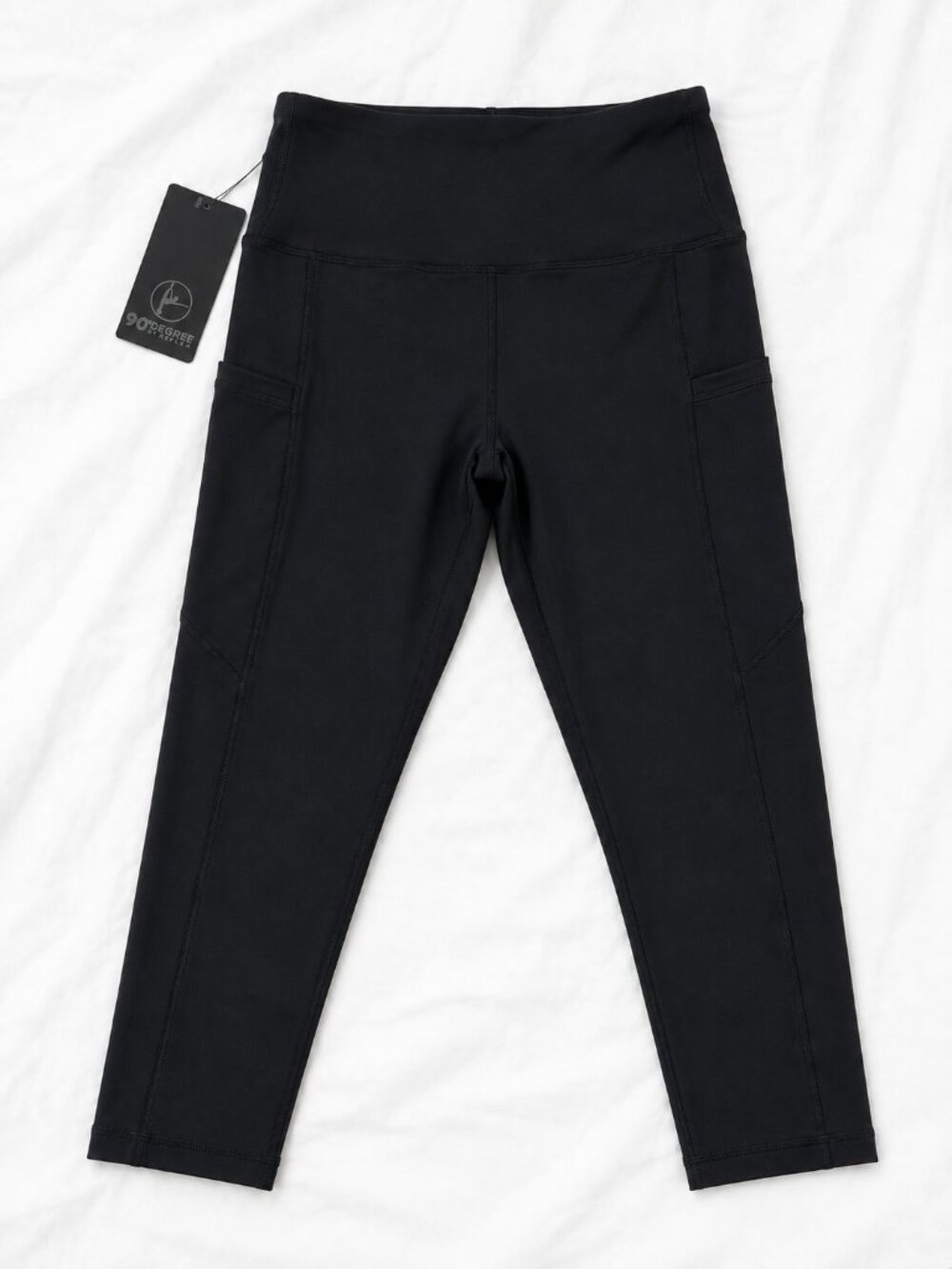 90 Degree by Reflex Lenox Crop Leggings Black M NWT